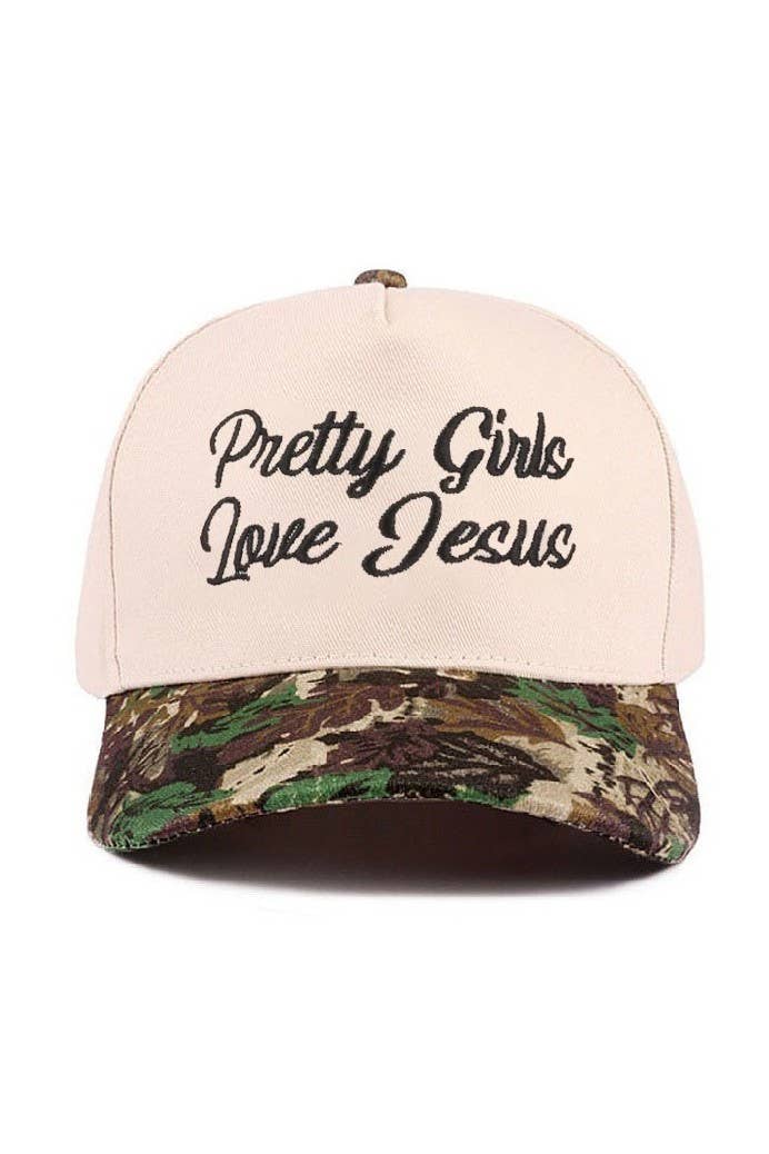 Pretty Girls Love Jesus Hat: CAMO