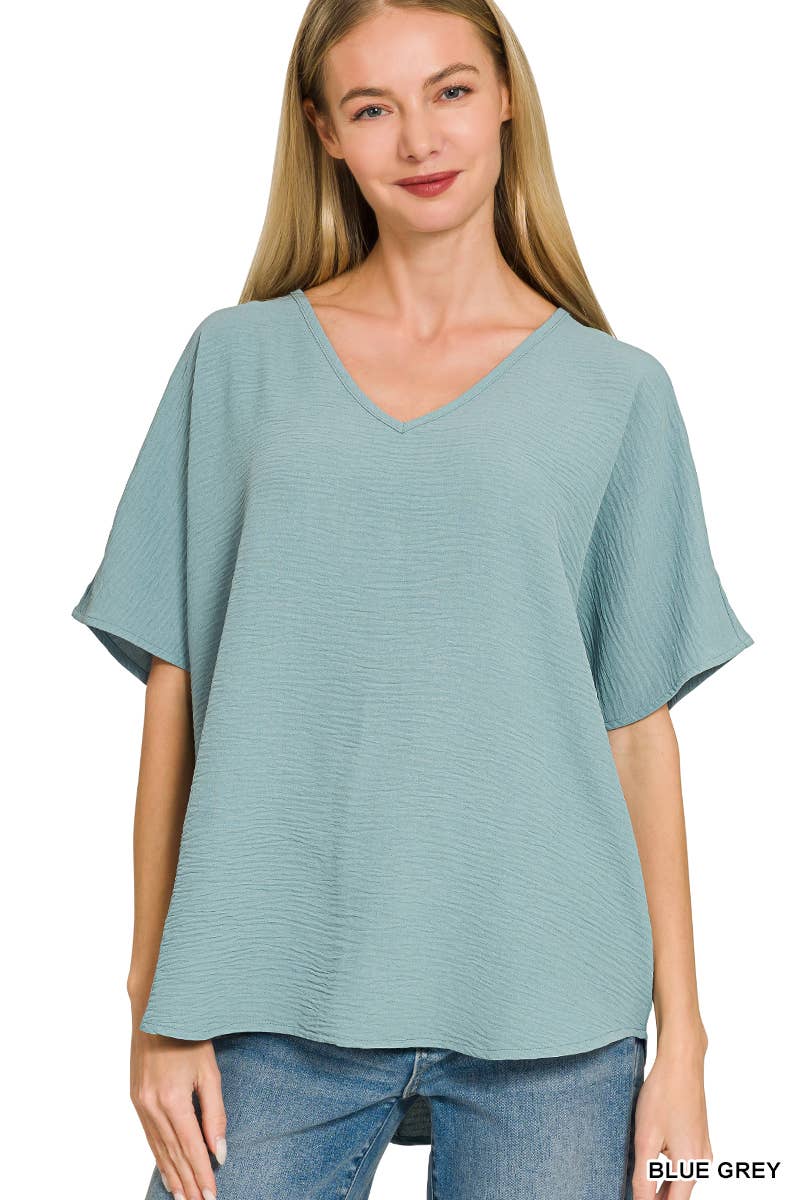 Airflow V-neck Short Sleeve Top