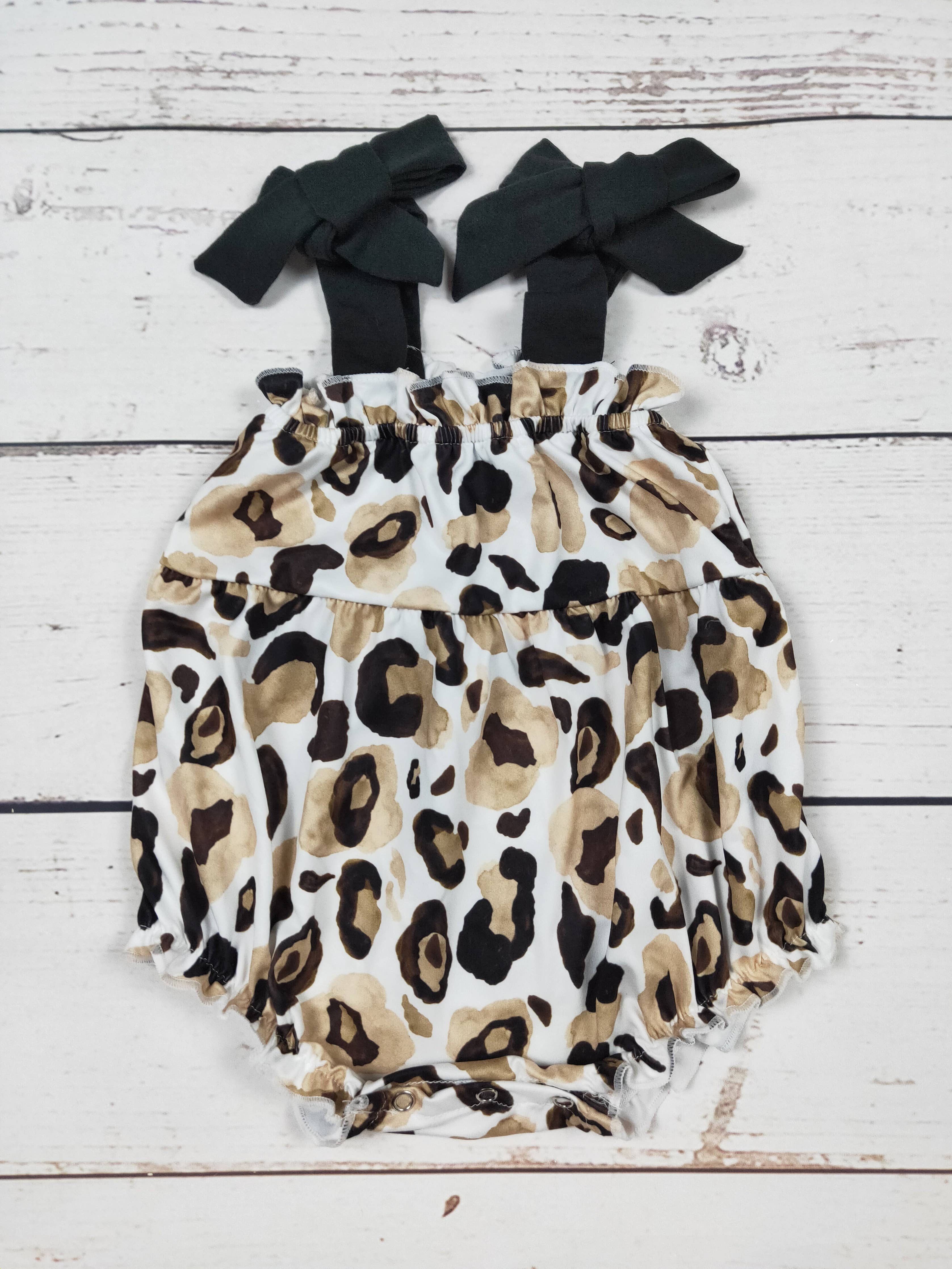 Cheetah Printed Baby Girl Bubble