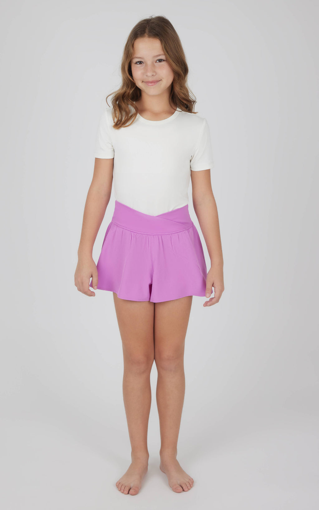 Girls Crossover Hybrid Short with Inner Pant: OCEANTIDE