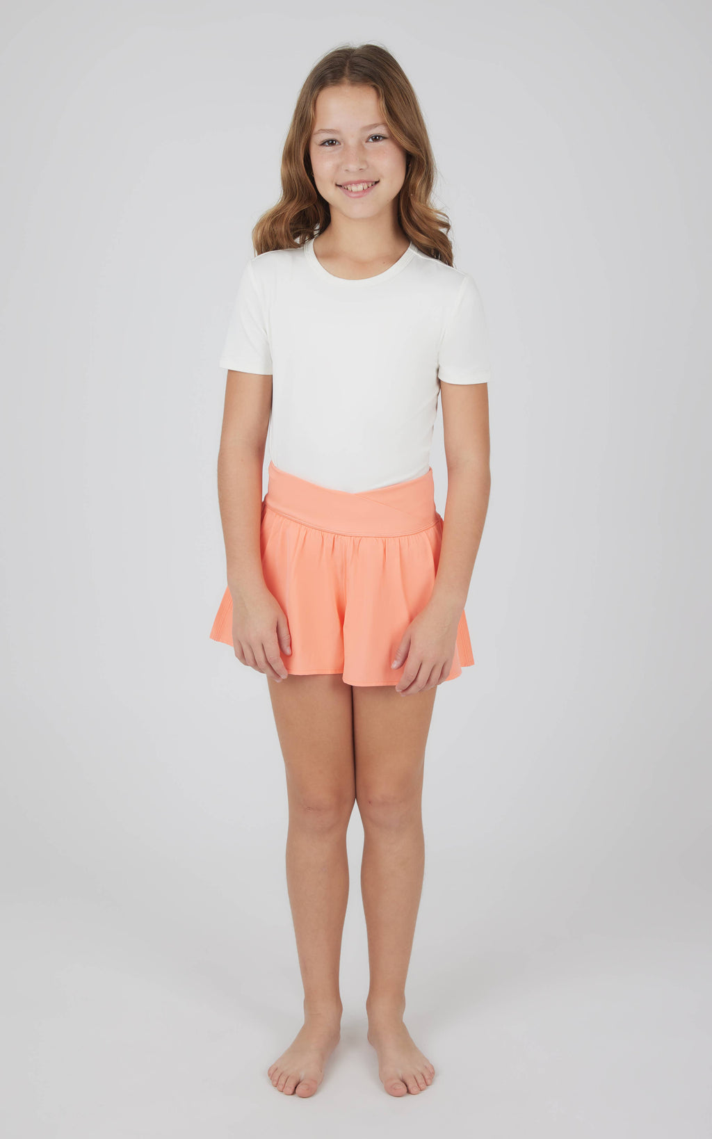 Girls Crossover Hybrid Short with Inner Pant: OCEANTIDE