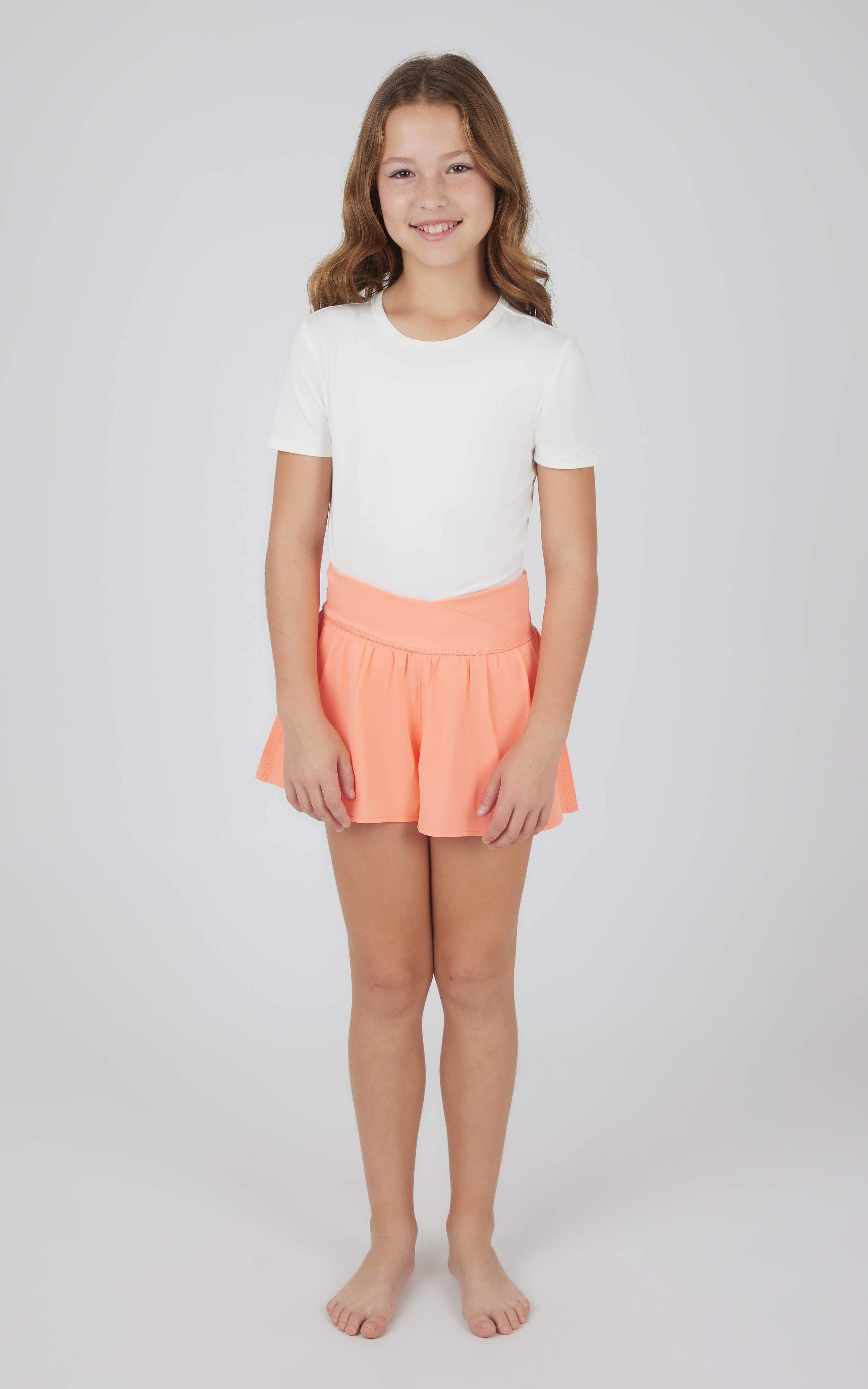 Girls Crossover Hybrid Short with Inner Pant: OCEANTIDE