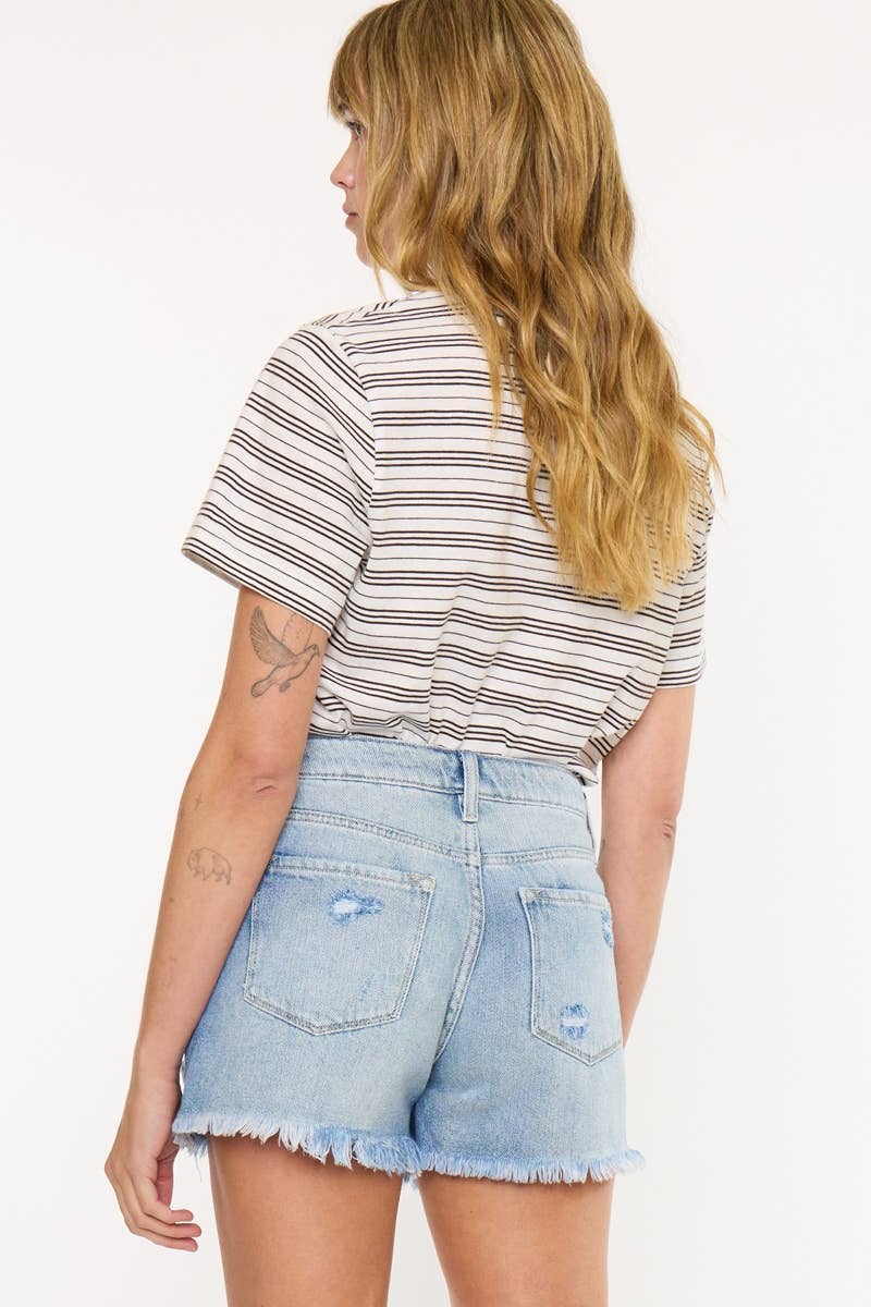 KanCan HIGH RISE MOM SHORTS