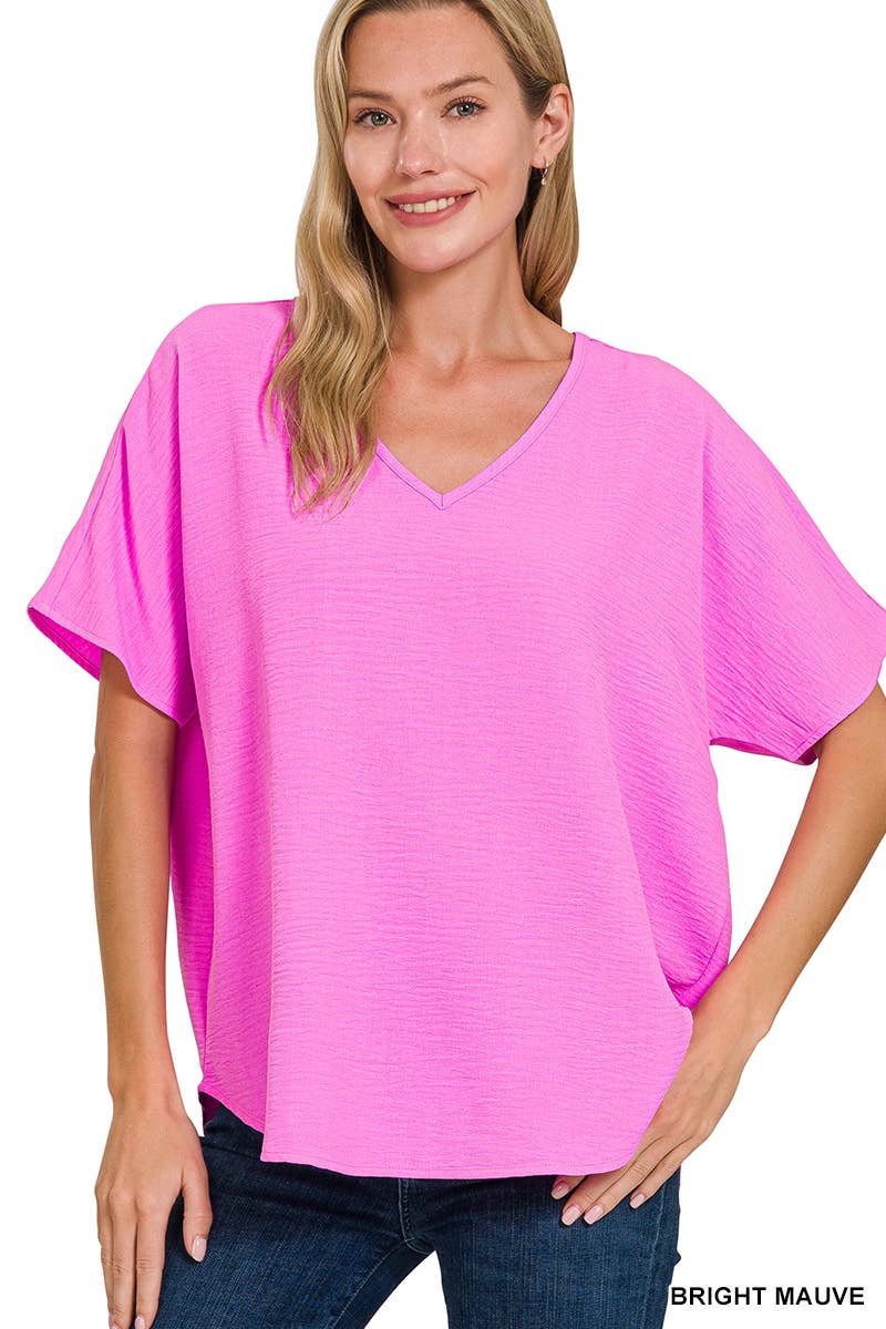 Airflow V-neck Short Sleeve Top