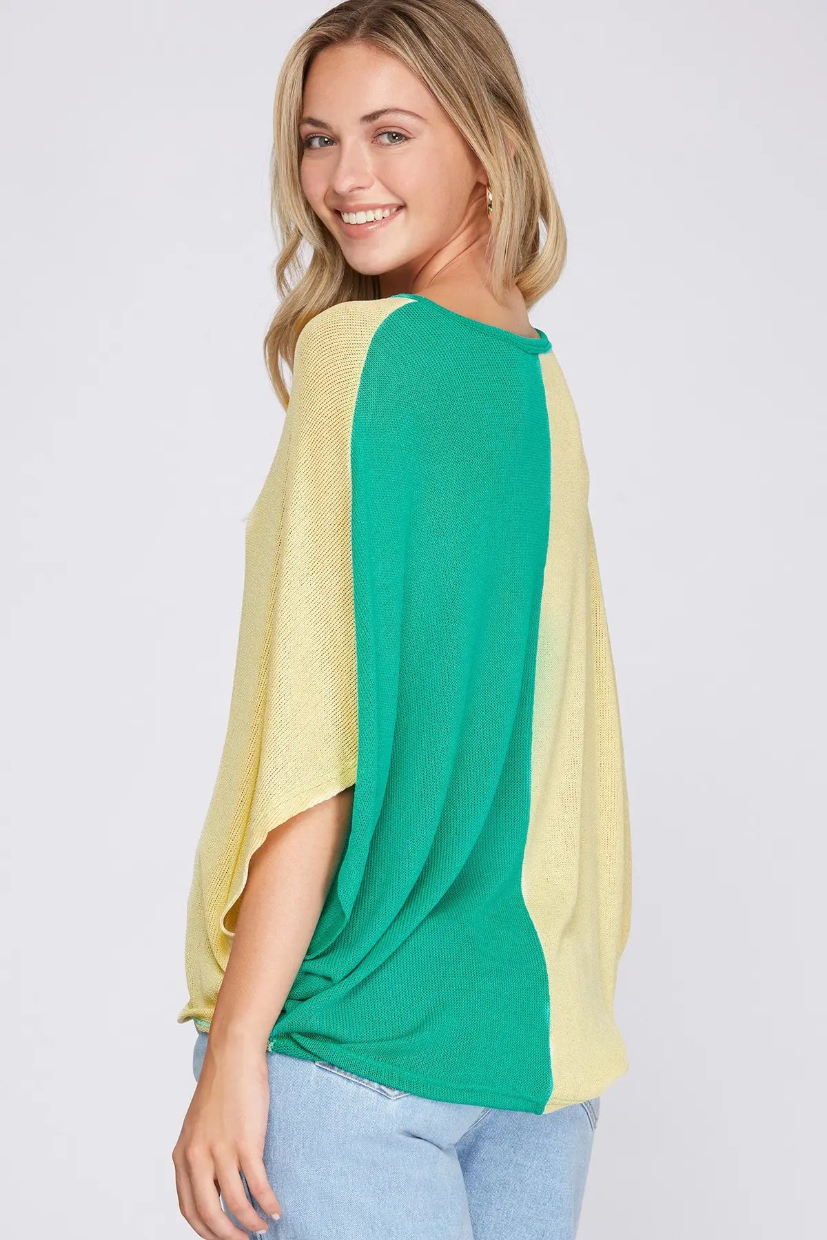 Color Block V-Neck