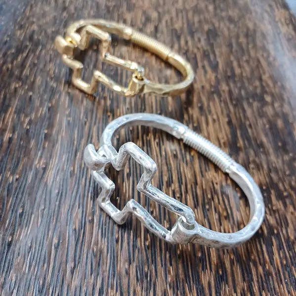 Cross Cuff Bracelet Gold