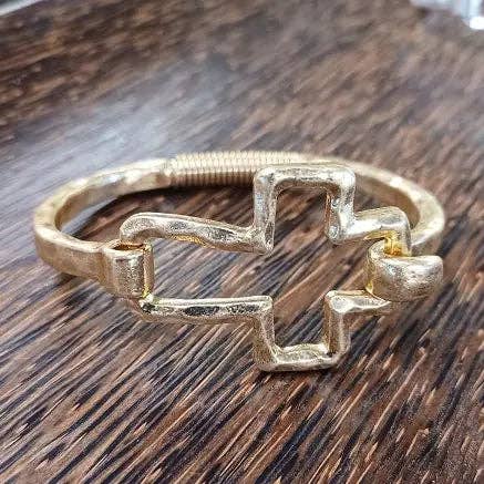 Cross Cuff Bracelet Gold