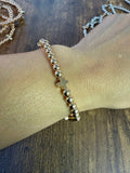 Gold Bracelet w/ Cross Accent SET of 5