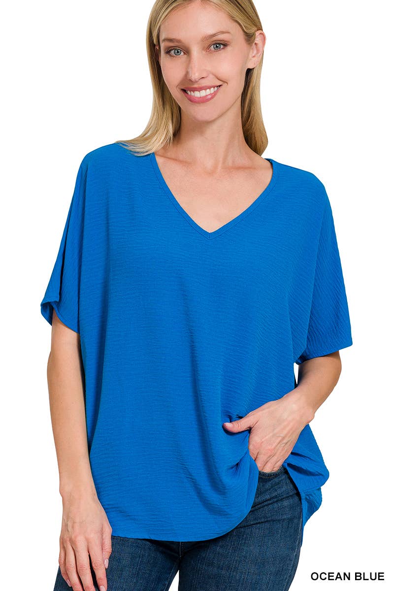 Airflow V-neck Short Sleeve Top