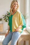 Color Block V-Neck