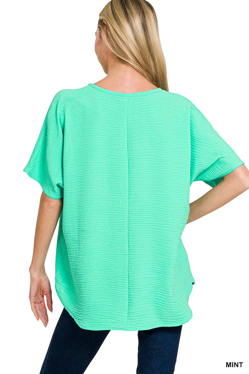Airflow V-neck Short Sleeve Top