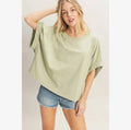 Oversized Elastic Cuff Top