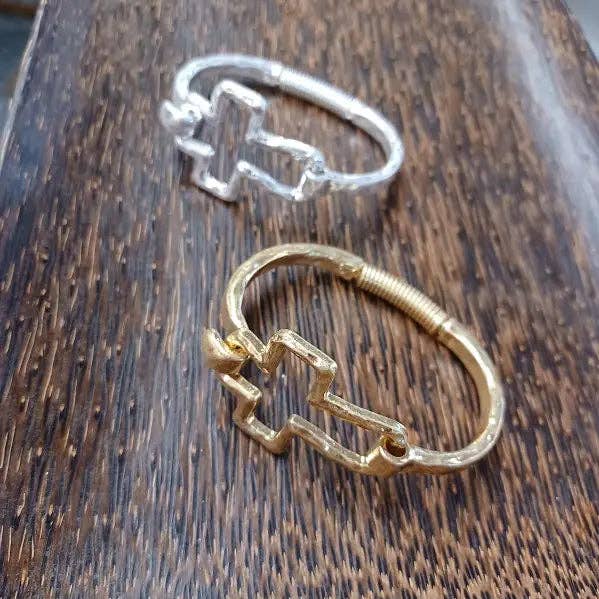 Cross Cuff Bracelet Gold