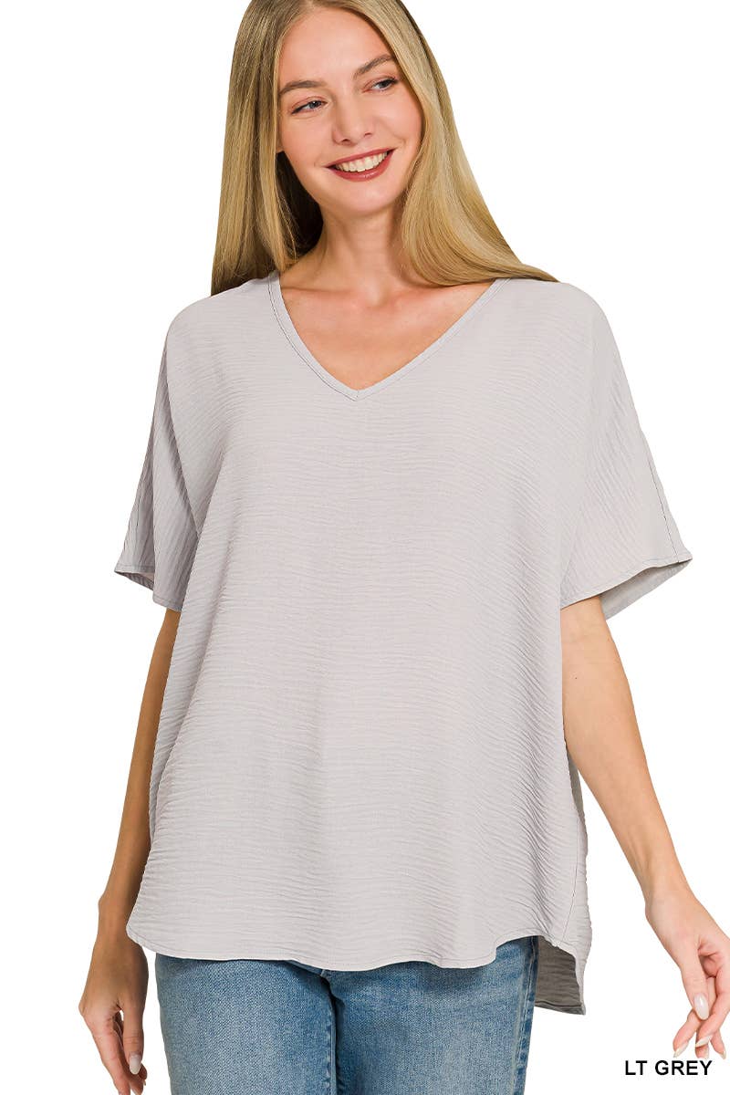 Airflow V-neck Short Sleeve Top