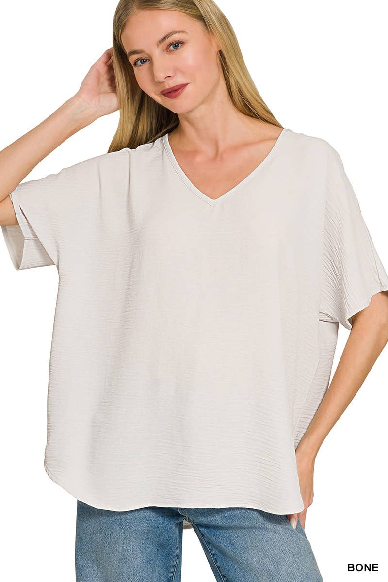 Airflow V-neck Short Sleeve Top