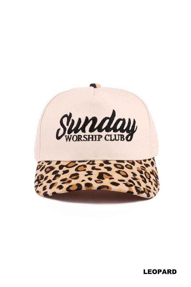 Sunday Worship Club Hat: LEOPARD