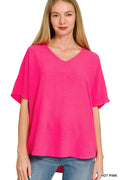 Airflow V-neck Short Sleeve Top