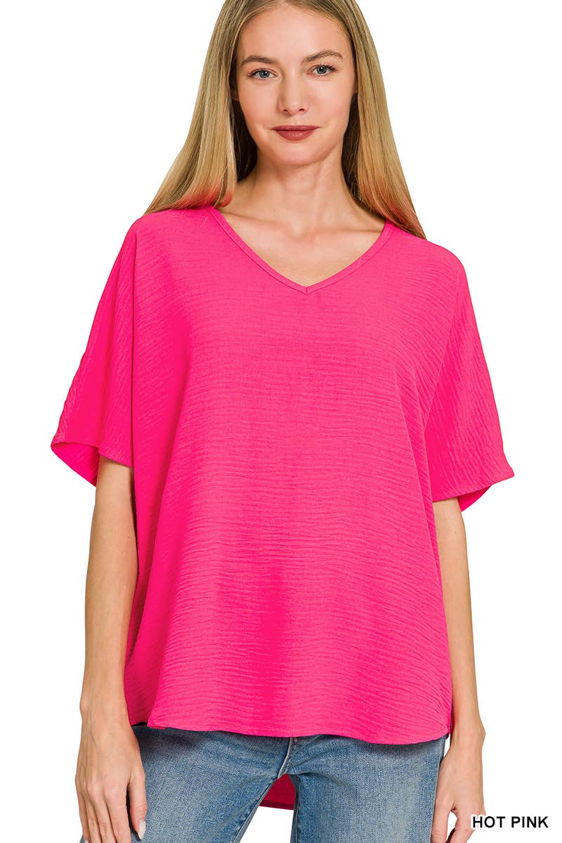 Airflow V-neck Short Sleeve Top
